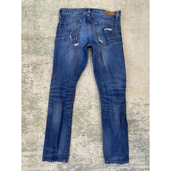 Polo Ralph Lauren Denim Jeans Mens 30x30 The Sullivan Slim Fit Distressed - Picture 10 of 11